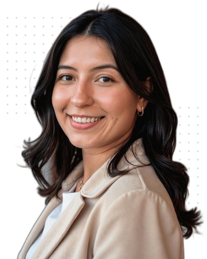 A woman, Ranah Malberg, smiling over her shoulder at you